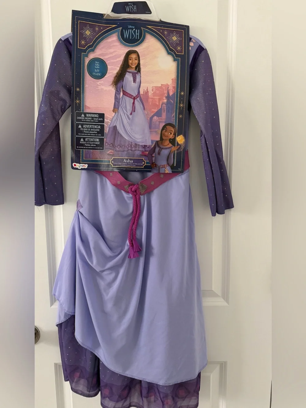 Disney Asha Lavender and Deep Purple Girls Costume Dress Size Small NWT